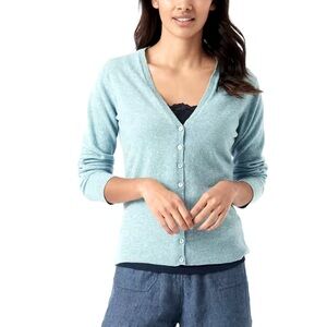 Brora Cashmere Fitted V Neck Cardigan